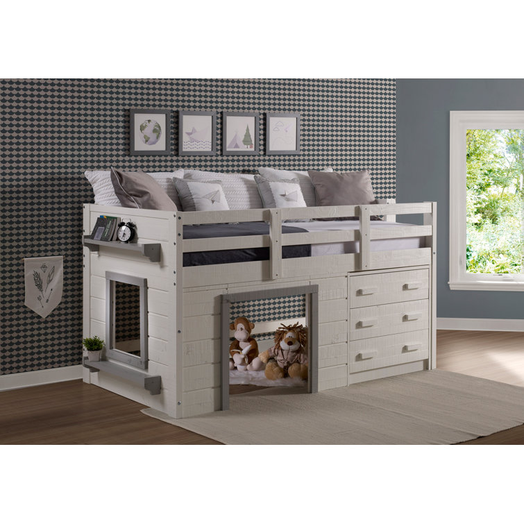 Tressa twin low loft bed deals